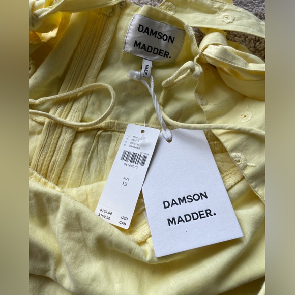 Damson Madder iris mini dress yellow broderie - Picture 7 of 7